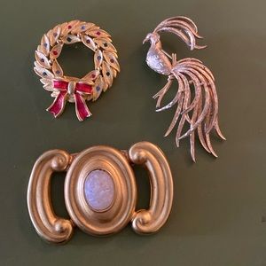 Three Brooch Lot